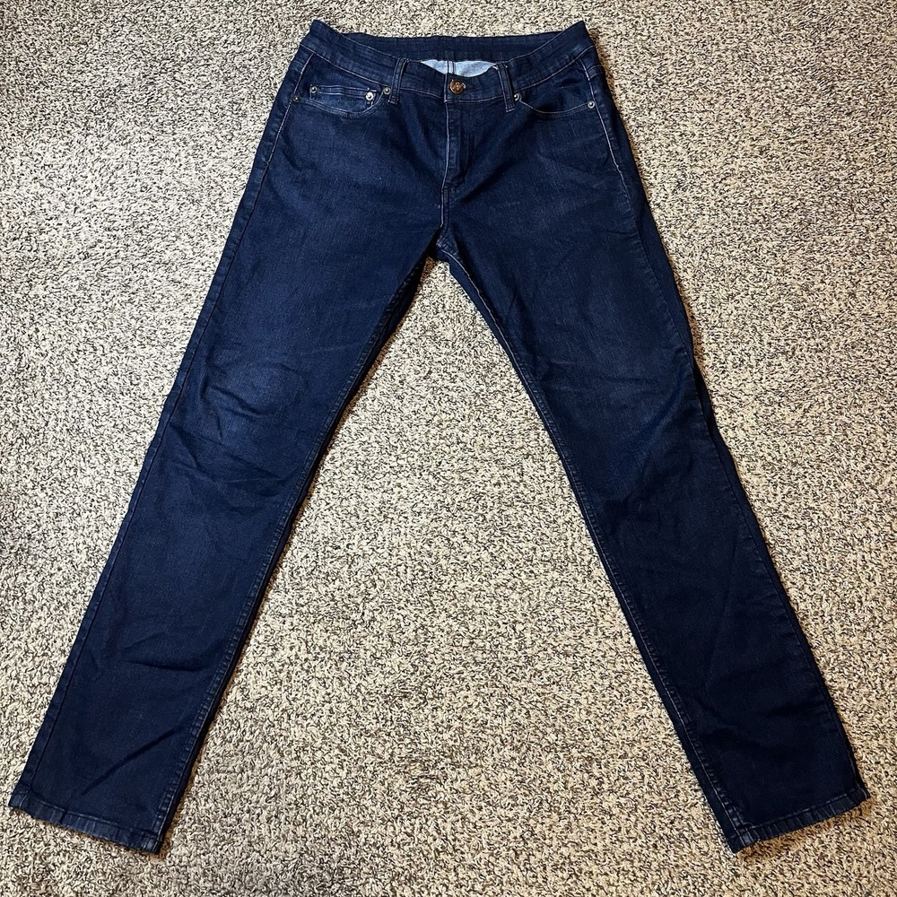 Mugsy Jeans Slim Tapered Dark Indigo Blue Stretch Denim Jeans Men's 32x30 NGVDG